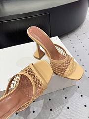 Amina Muaddi Lupita Net Slipper 95 Beige - 4