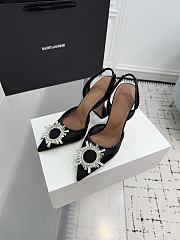 Amina Muaddi Begum Mesh Sling 95 Black Mesh - 2