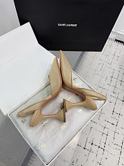 Amina Muaddi Holli Mesh Sling 95 Beige Mesh  - 3