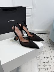 Amina Muaddi Holli Mesh Sling 95 Black Mesh  - 4
