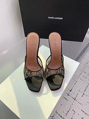 Amina Muaddi Alexa Lace Slipper 95 Beige - 1