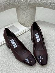Jimmy Choo Jenson 65 Deep Merlot Patent Leather Nappa Pumps - 2