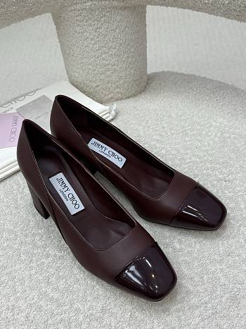 Jimmy Choo Jenson 65 Deep Merlot Patent Leather Nappa Pumps