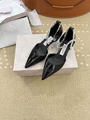 Jimmy Choo Stevie 30 Embellished Patent Leather Pumps in Black - 5