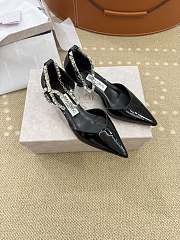 Jimmy Choo Stevie 30 Embellished Patent Leather Pumps in Black - 3