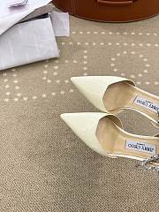 Jimmy Choo Stevie 30 Embellished Patent Leather Pumps in Ivory - 6