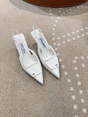 Jimmy Choo Frances 60 Slingback Pumps White