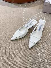 Jimmy Choo Frances 60 Slingback Pumps White - 5