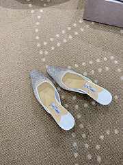 Jimmy Choo Vivi 65 Crystal Mesh Mules White - 5