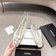 Chanel Ballet Flats Shiny Calfskin White - 5