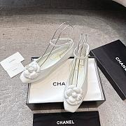 Chanel Ballet Flats Shiny Calfskin White - 4