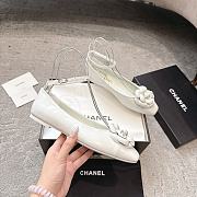 Chanel Ballet Flats Shiny Calfskin White - 2