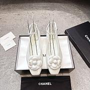 Chanel Ballet Flats Shiny Calfskin White - 3