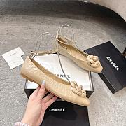 Chanel Ballet Flats Shiny Calfskin Beige - 5