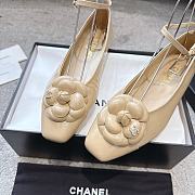 Chanel Ballet Flats Shiny Calfskin Beige - 3