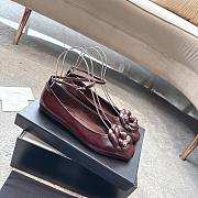 Chanel Ballet Flats Shiny Calfskin Burgundy - 6