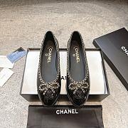 Chanel Ballet Flats Lambskin & Patent Calfskin Black G46663 - 4