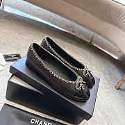 Chanel Ballet Flats Lambskin & Patent Calfskin Black G46663 - 2