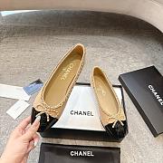 Chanel Ballet Flats Lambskin & Patent Calfskin Beige & Black  - 3