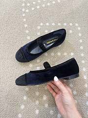 Chanel Mary Janes Velvet Navy Blue & Black - 2