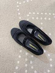 Chanel Mary Janes Velvet Navy Black - 6
