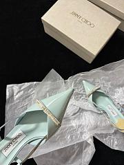 Camila 65 Light Blue Patent Slingback Pumps - 5