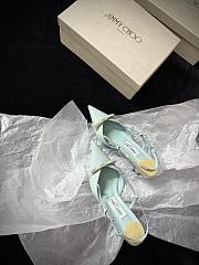 Camila 65 Light Blue Patent Slingback Pumps - 4