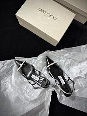 Camila 65 Black Patent Slingback Pumps - 3