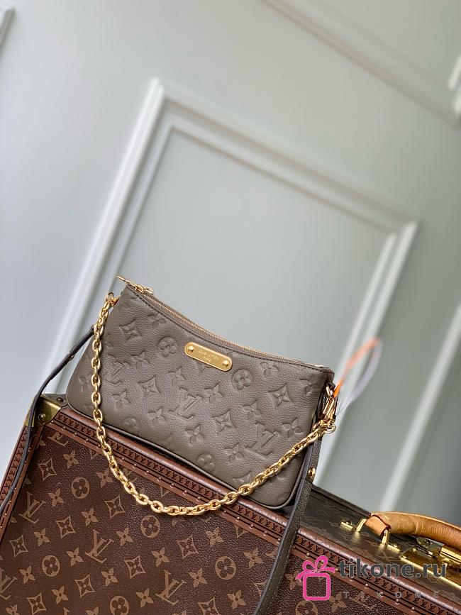 LV Pochette Liv Monogram Empreinte Leather Smoke M25816 - 24.5x13.5x6.5cm - 1