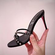 Christian Louboutin 85mm Tatoosh Spikes Mules Black - 6