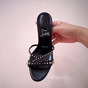 Christian Louboutin 85mm Tatoosh Spikes Mules Black - 5