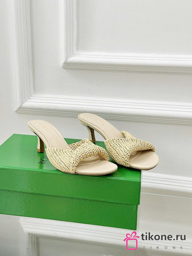 Bottega Veneta Blink Mule Raffia Natural 3cm - 1