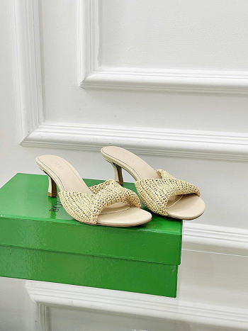 Bottega Veneta Blink Mule Raffia Natural 3cm
