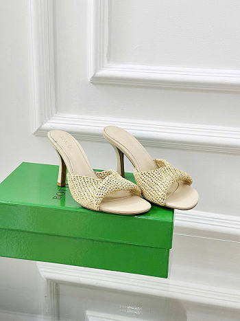 Bottega Veneta Blink Mule Raffia Natural 8cm