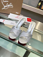 Christian Louboutin 85 Mariza Back Embellished Leather Mules  - 2