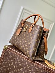 LV Monogram Flower Tote Bag Brown - 34x24x13cm - 4
