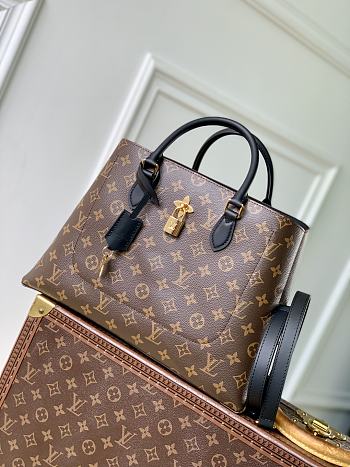 LV Monogram Flower Tote Bag Black - 34x24x13cm