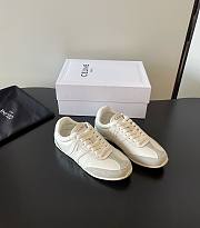 Celine Jogger Low Lace-up Sneaker In Calfskin and Suede Calfskin White Gray - 1