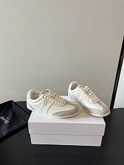 Celine Jogger Low Lace-up Sneaker In Calfskin and Suede Calfskin White Gray - 4