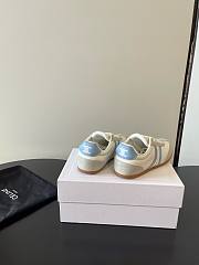 Celine Jogger Low Lace-up Sneaker In Calfskin and Suede Calfskin Blue Gray - 5