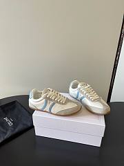 Celine Jogger Low Lace-up Sneaker In Calfskin and Suede Calfskin Blue Gray - 4