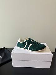 Celine Jogger Low Lace-Up Sneaker With Triomphe In Suede Calfskin And Calfskin Bottle Green - 6