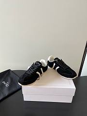 Celine Jogger Low Lace-Up Sneaker With Triomphe In Suede Calfskin And Calfskin Black - 4