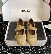 Chanel Mary Jane Flats Suede and Shearling Beige - 1