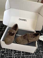 Chanel Mary Jane Flats Suede and Shearling Brown - 6