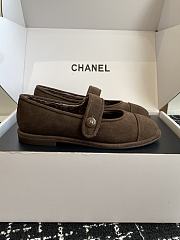 Chanel Mary Jane Flats Suede and Shearling Brown - 3