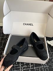 Chanel Mary Jane Flats Suede and Shearling Black - 4