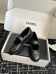 Chanel Mary Jane Flats Lamskin and Shearling Black - 6