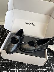 Chanel Mary Jane Flats Lamskin and Shearling Black - 4