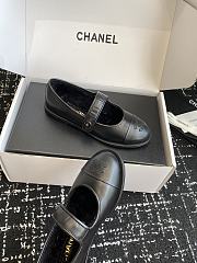 Chanel Mary Jane Flats Lamskin and Shearling Black - 3